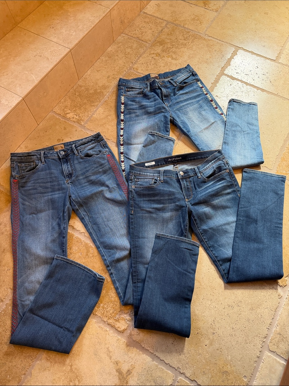 3 Pairs of DRIFTWOOD Denim Jeans - 1 price!